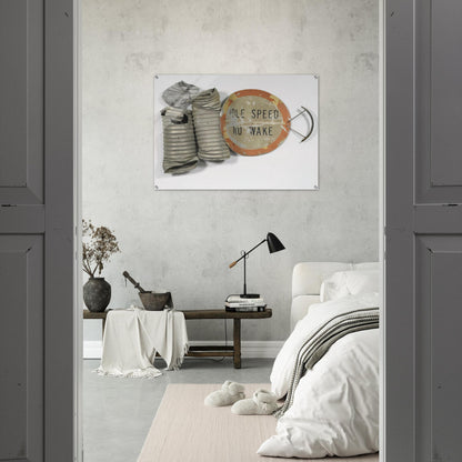 NO WAKE GLUT 1986 - Robert Rauschenberg Acrylic Print - 70x100 cm / 28x40″ inches | Robert Rauschenberg Wall Art | Robert Rauschenberg Prints