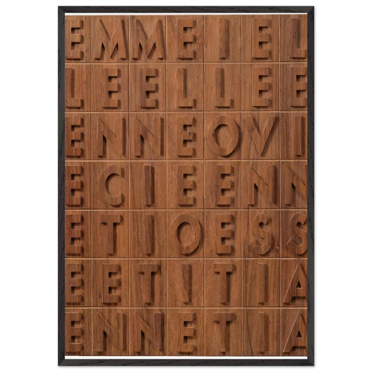 EMME I ELLE 1970 - Alighiero Boetti Framed Art Print – Black Wooden Frame - Default Title - -Framed Art Print