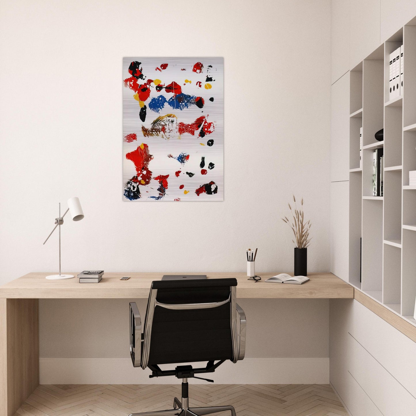 Untitled  SF27S  - Sam Francis Brushed Aluminum Print - 70x100 cm / 28x40 inches | Sam Francis Aluminum Print | Sam Francis Prints