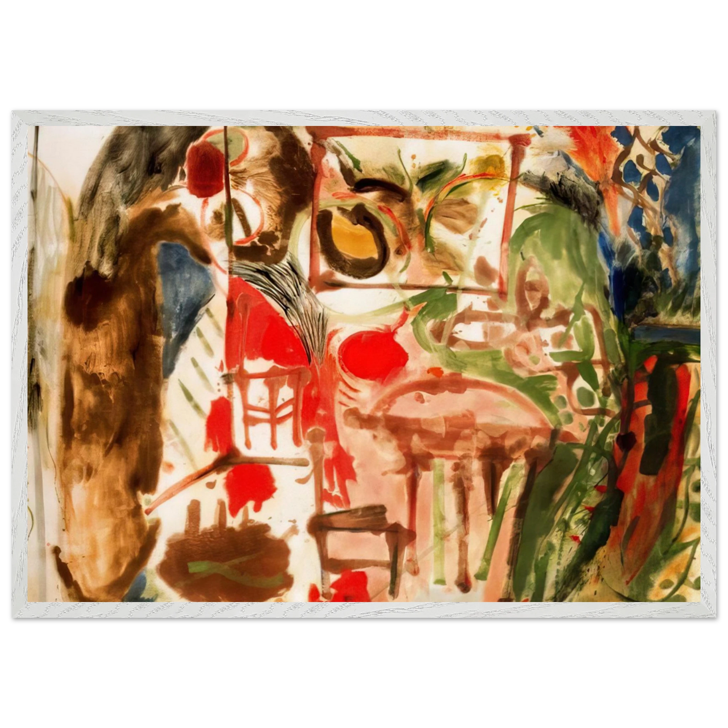 Helen Frankenthaler - Interior - 1957 Wall art - A3 (29.7 x 42  cm) - Fine Art Poster - -