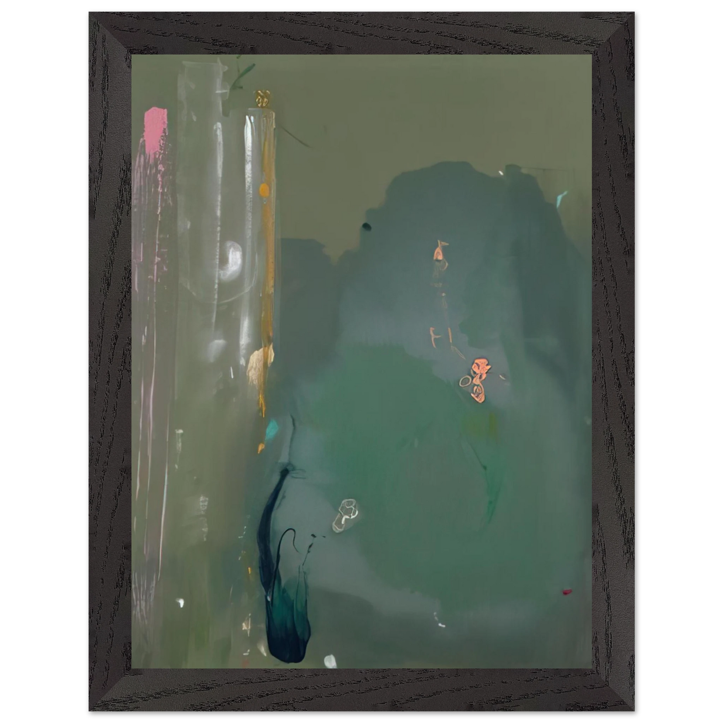 Helen Frankenthaler - CÃ´te d Argent - 1980 Wall art - 40x50 cm / 16x20 inches - Premium Wooden Framed Poster With Fine Art Paper - White frame