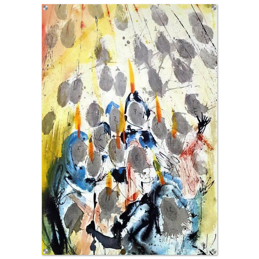 APPARUERUNT ILLIS DISPERTITAE LINGUAE ACTS 1 14 1967 - Salvador Dali Acrylic Print - 70x100 cm / 28x40″ inches | Salvador Dali Wall Art | Salvador Dali Prints