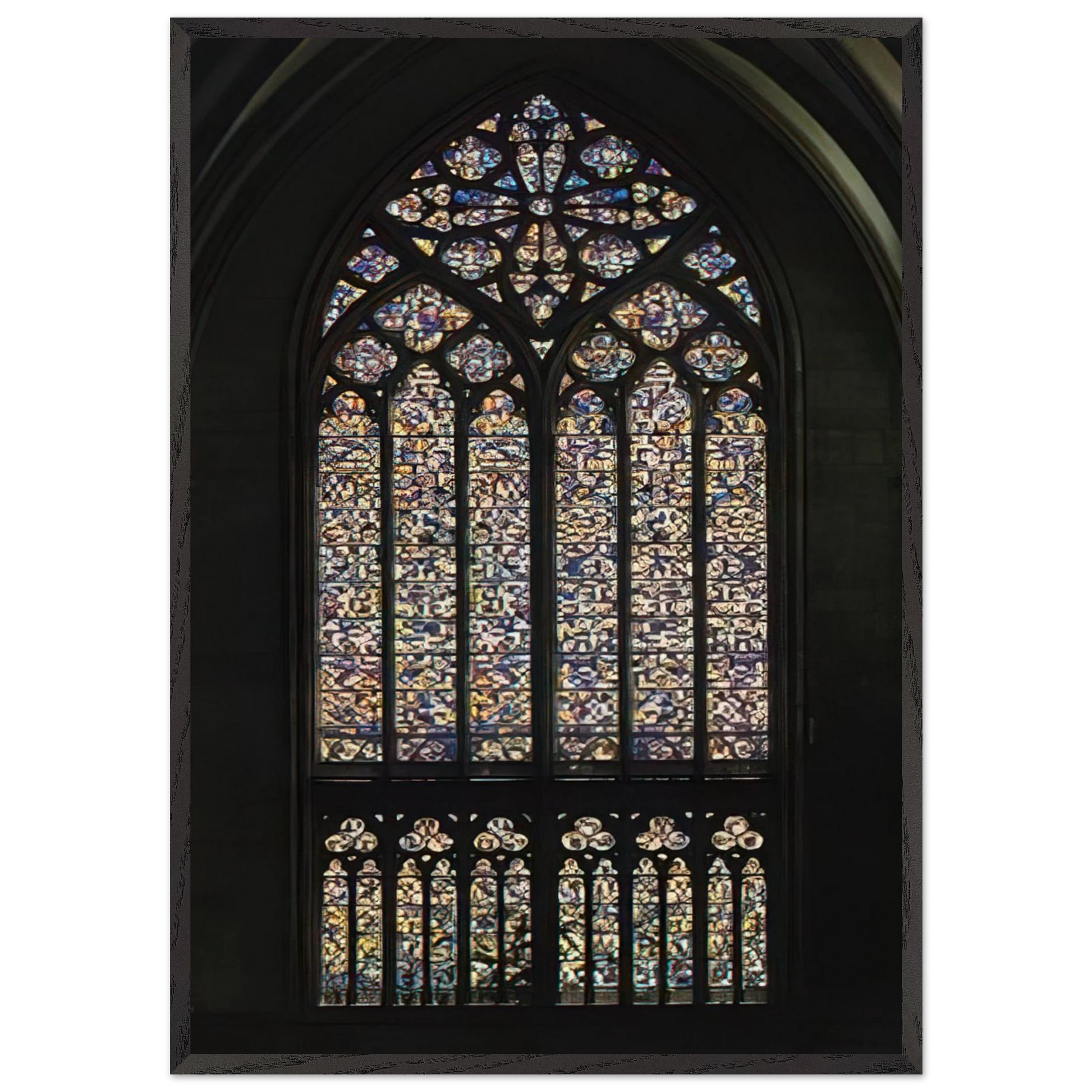 COLOGNE CATHEDRAL WINDOW 2007 - Gerhard Richter Framed Art Print – Black Wooden Frame - Default Title - -Framed Art Print