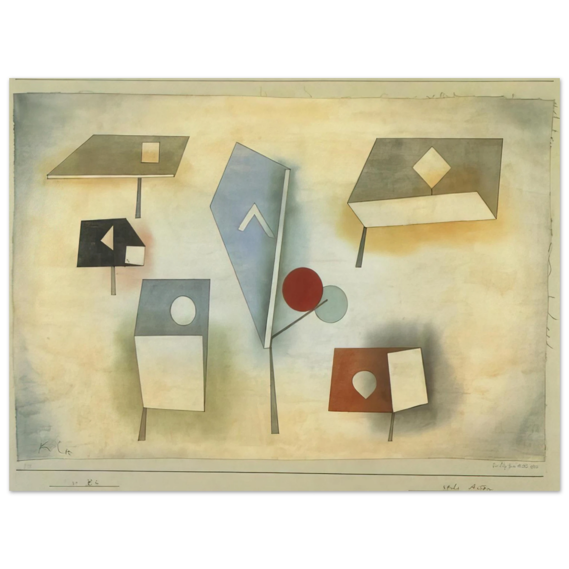 Paul Klee - SIX SPECIES 1921 Fine Art Poster - Default Title