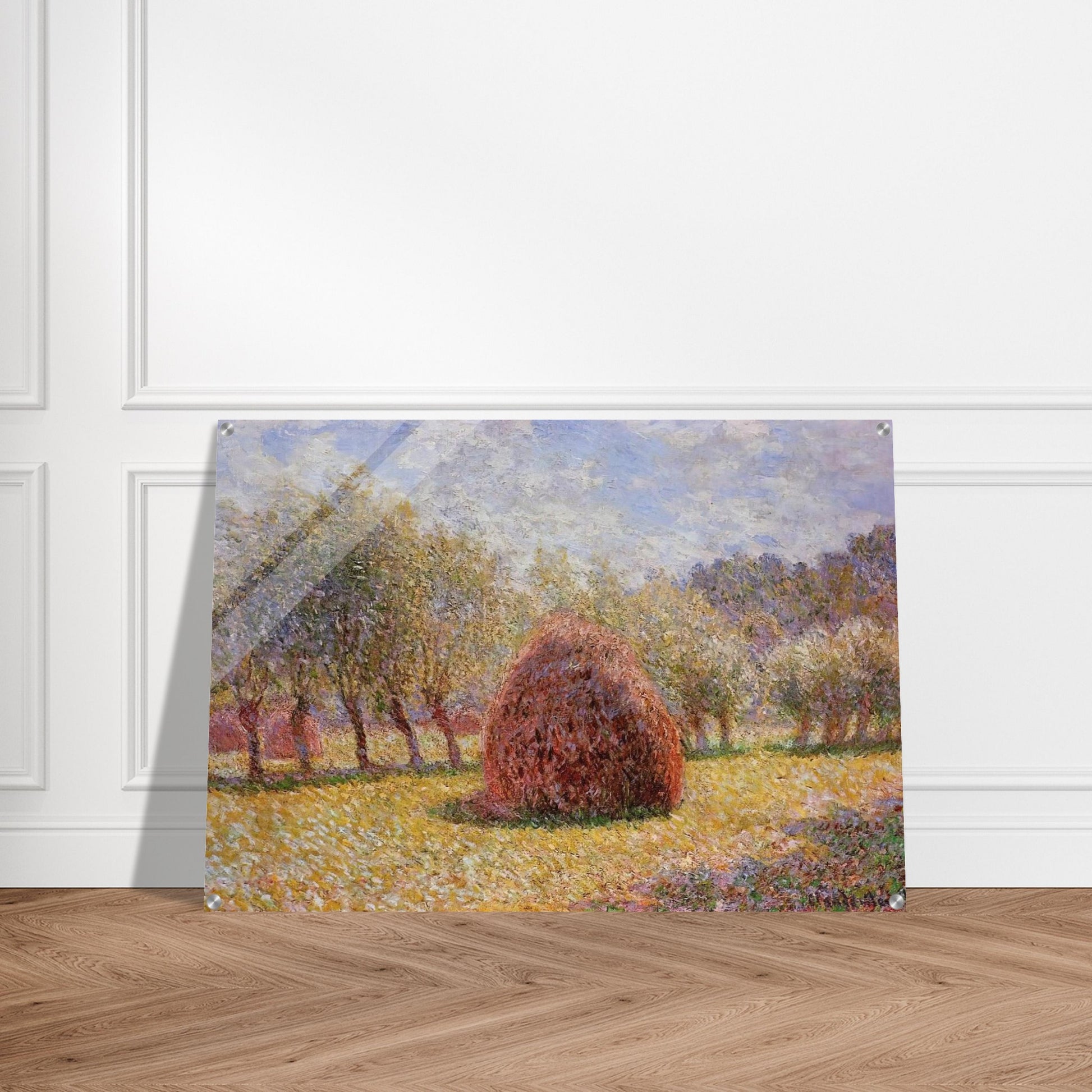 Haystacks at Giverny - claude monet Acrylic Print - 70x100 cm / 28x40″ inches