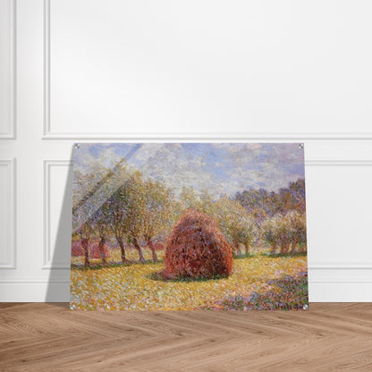 Haystacks at Giverny - claude monet Acrylic Print - 70x100 cm / 28x40″ inches