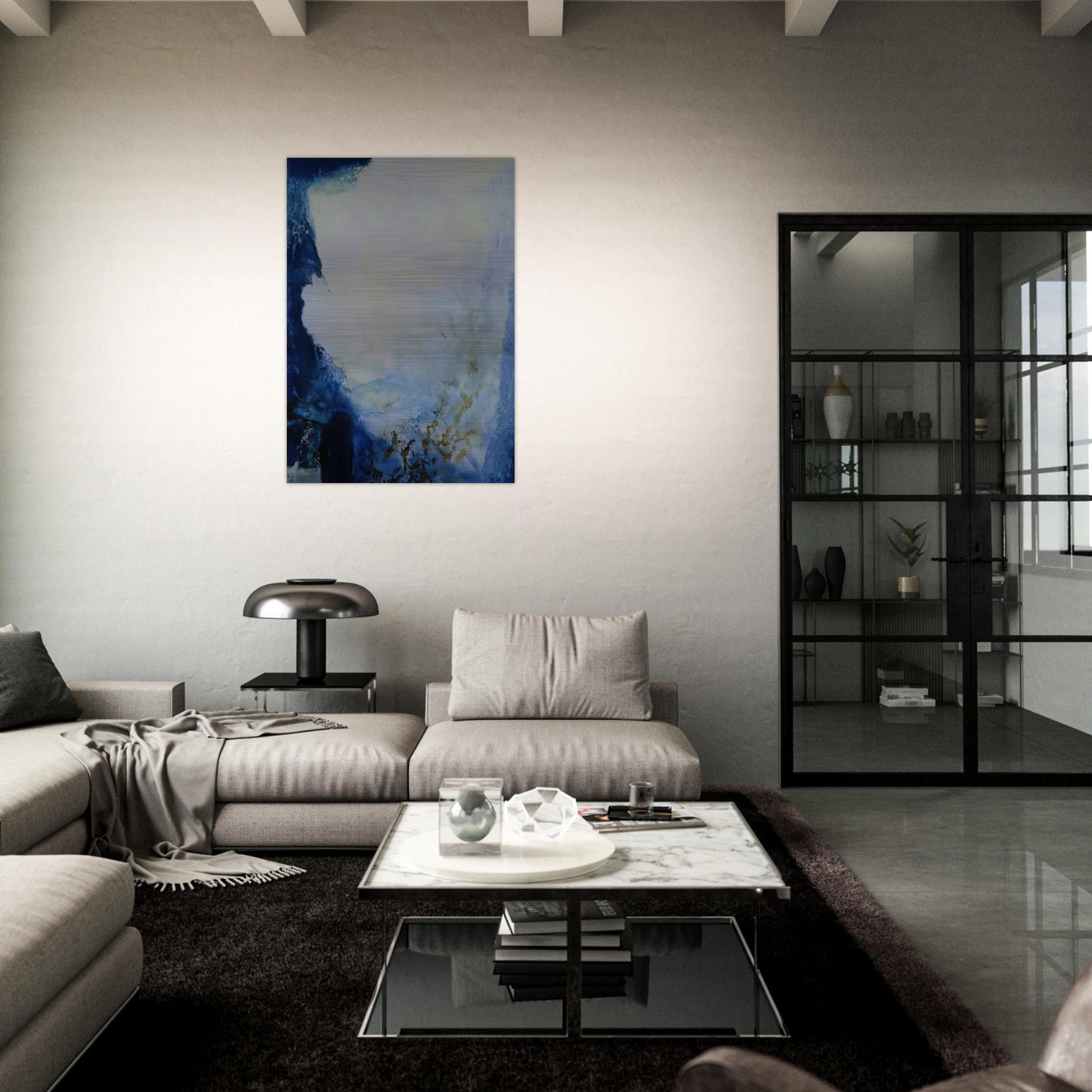 04 08 1993 1993 - Zao Wou-Ki Brushed Aluminum Print - 70x100 cm / 28x40 inches | Zao Wou-Ki Aluminum Print | Zao Wou-Ki Prints