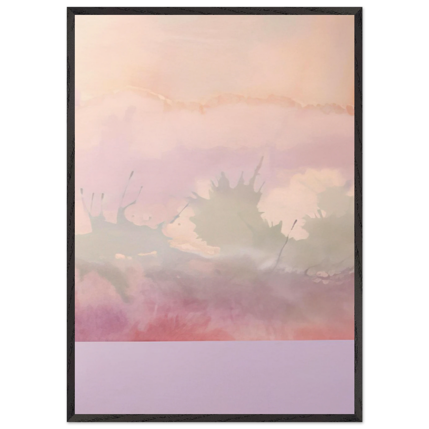 Atlantic Cafe - 1969 - Ronnie Landfield Framed Art Print – Black Wooden Frame - Default Title - -Framed Art Print