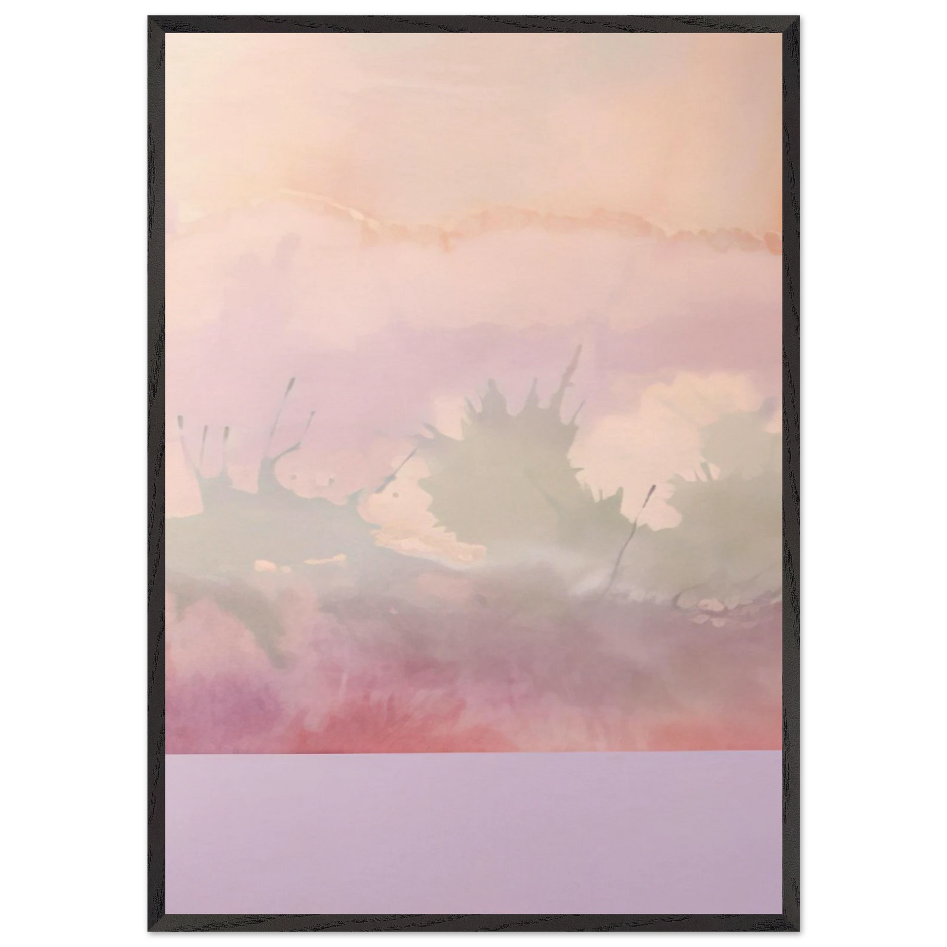 Atlantic Cafe - 1969 - Ronnie Landfield Framed Art Print – Black Wooden Frame - Default Title - -Framed Art Print