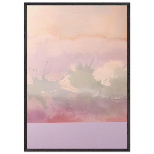 Atlantic Cafe - 1969 - Ronnie Landfield Framed Art Print – Black Wooden Frame - Default Title - -Framed Art Print