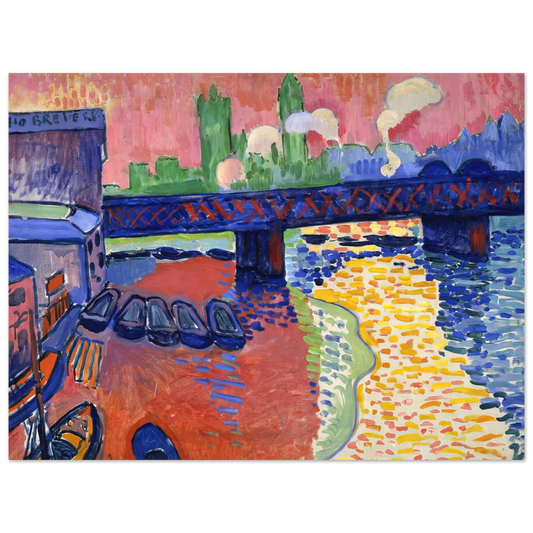 Andre Derain - CHARING CROSS BRIDGE 1906 Fine Art Poster - Default Title