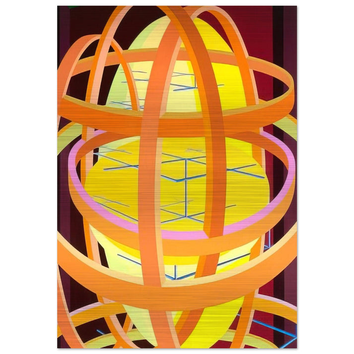 Trajans Edge II - Al Held Brushed Aluminum Print - 70x100 cm / 28x40 inches | Al Held Aluminum Print | Al Held Prints