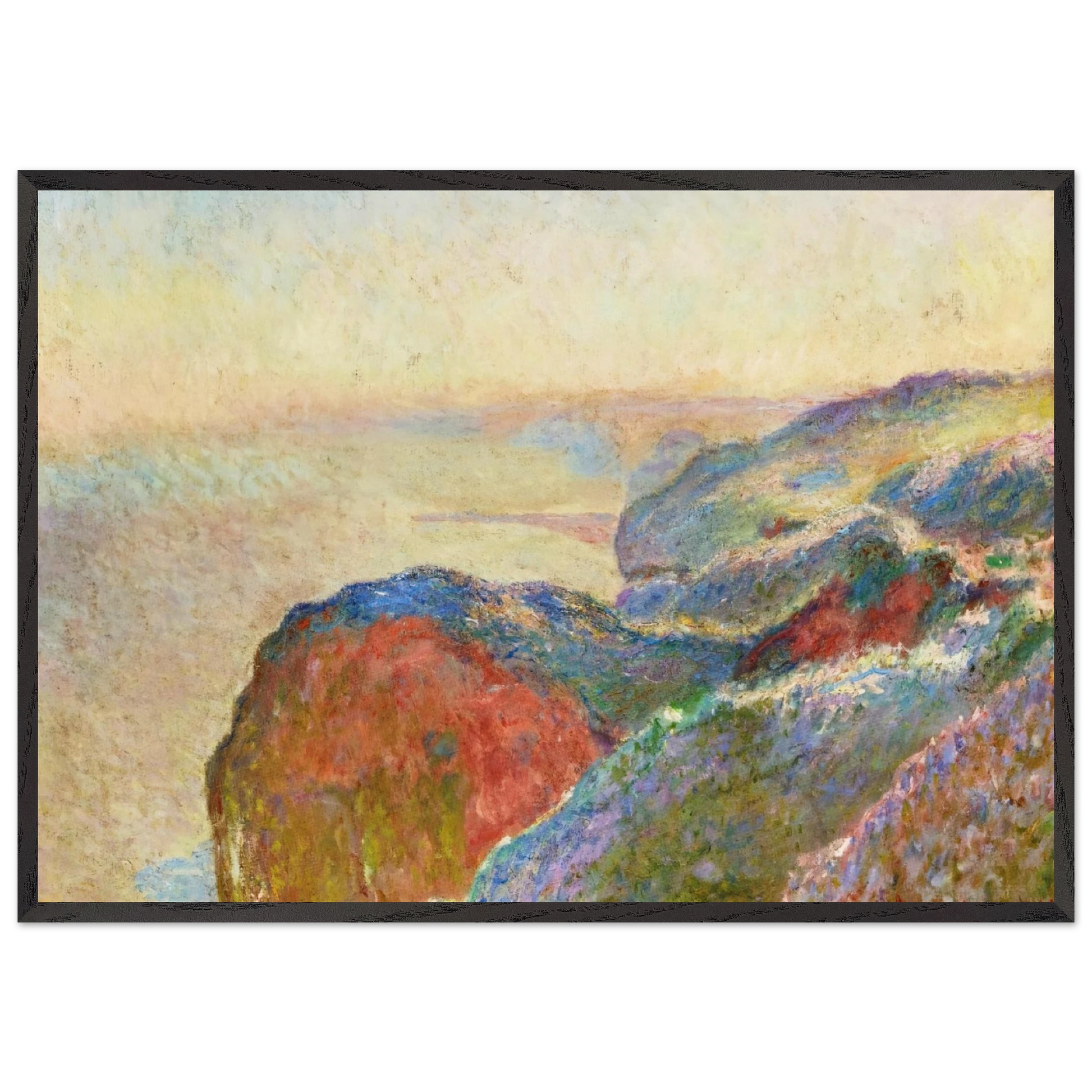At Val Saint-Nicolas near Dieppe Morning - claude monet Framed Art Print – Black Wooden Frame - Default Title - -Framed Art Print