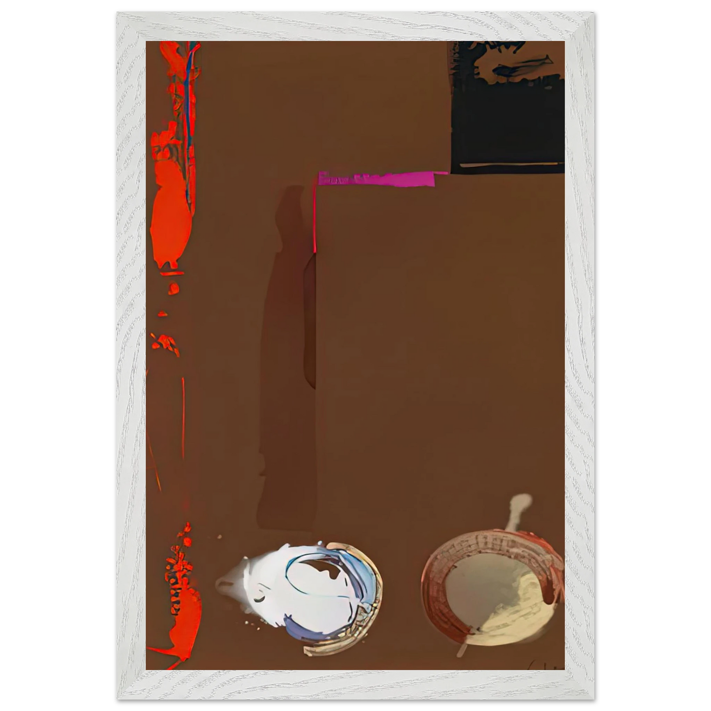 Helen Frankenthaler - Syzygy, 1987- Wall Art - 21x29.7 cm / 8x12" - Premium Wooden Framed Poster With Fine Art Paper - White frame