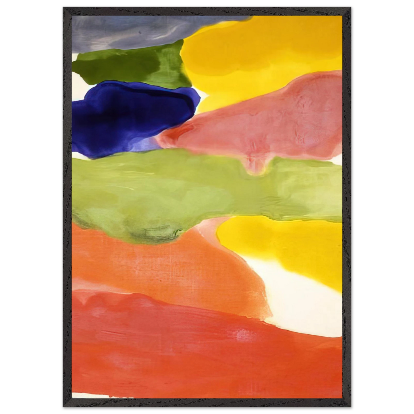 Helen Frankenthaler - Tutti-Fruitti - 1966 Wall art - A2 (42 x 59.4  cm) - Premium Wooden Framed Poster With Fine Art Paper - Black frame