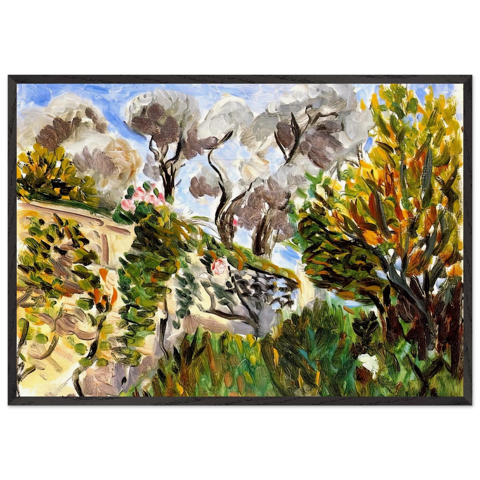 OLIVE TREES RENOIR S GARDEN IN CAGNES 1917 - Henri Matisse Framed Art Print – Black Wooden Frame - Default Title - -Framed Art Print