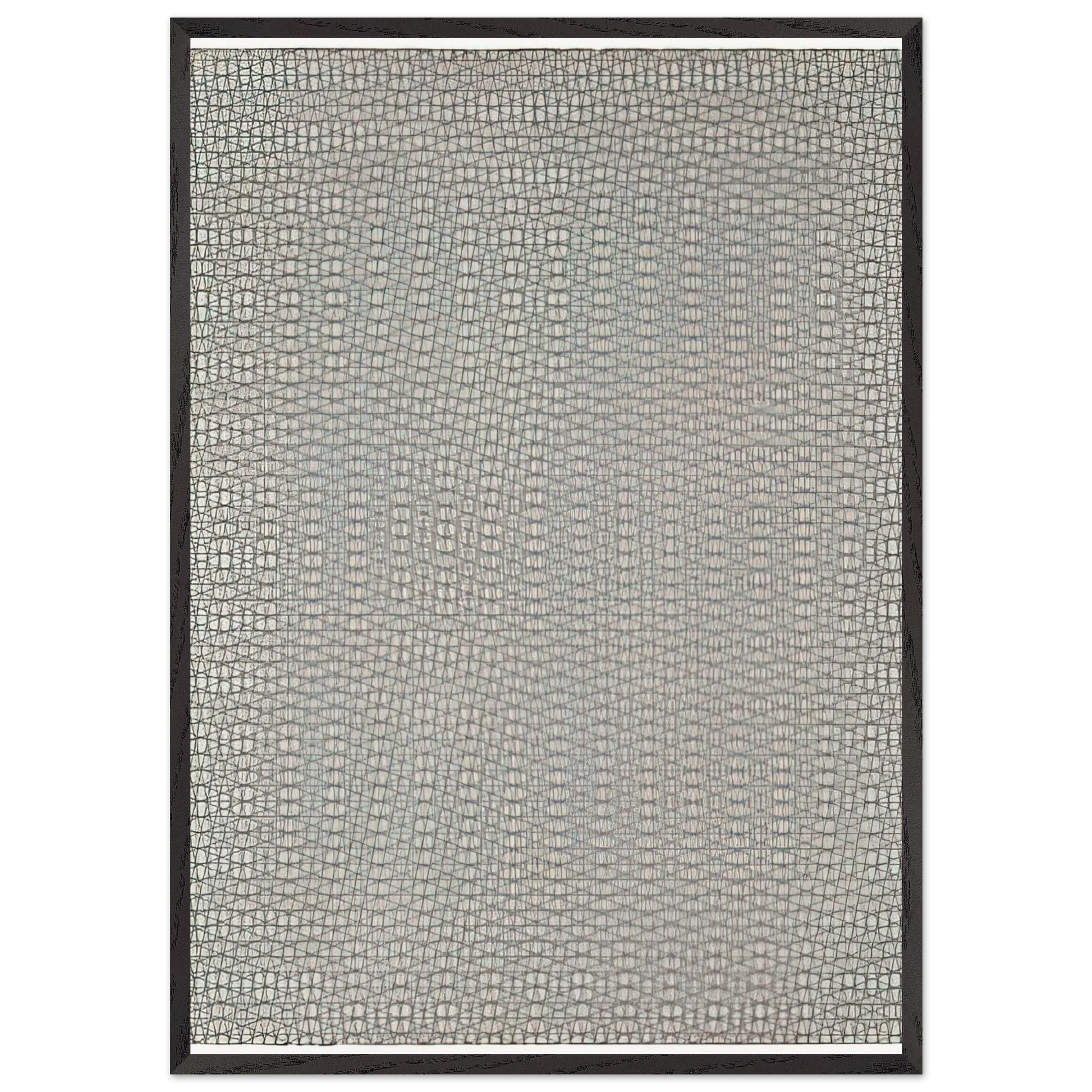 3 grillages superposes 0 15 -15 - 1959 - Francois Morellet Framed Art Print – Black Wooden Frame - Default Title - -Framed Art Print