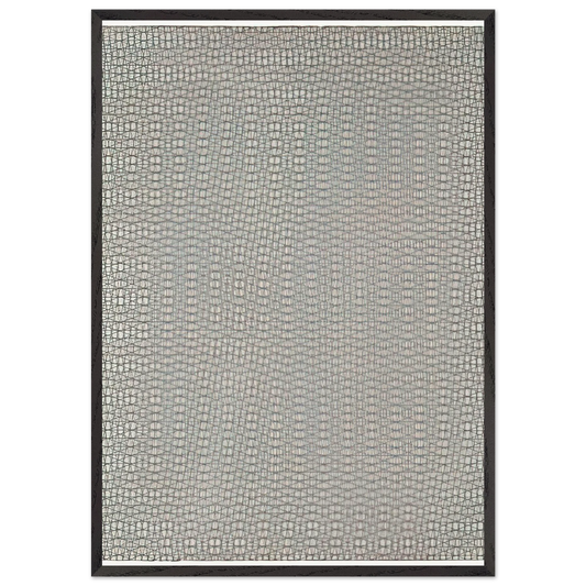 3 grillages superposes 0 15 -15 - 1959 - Francois Morellet Framed Art Print – Black Wooden Frame - Default Title - -Framed Art Print