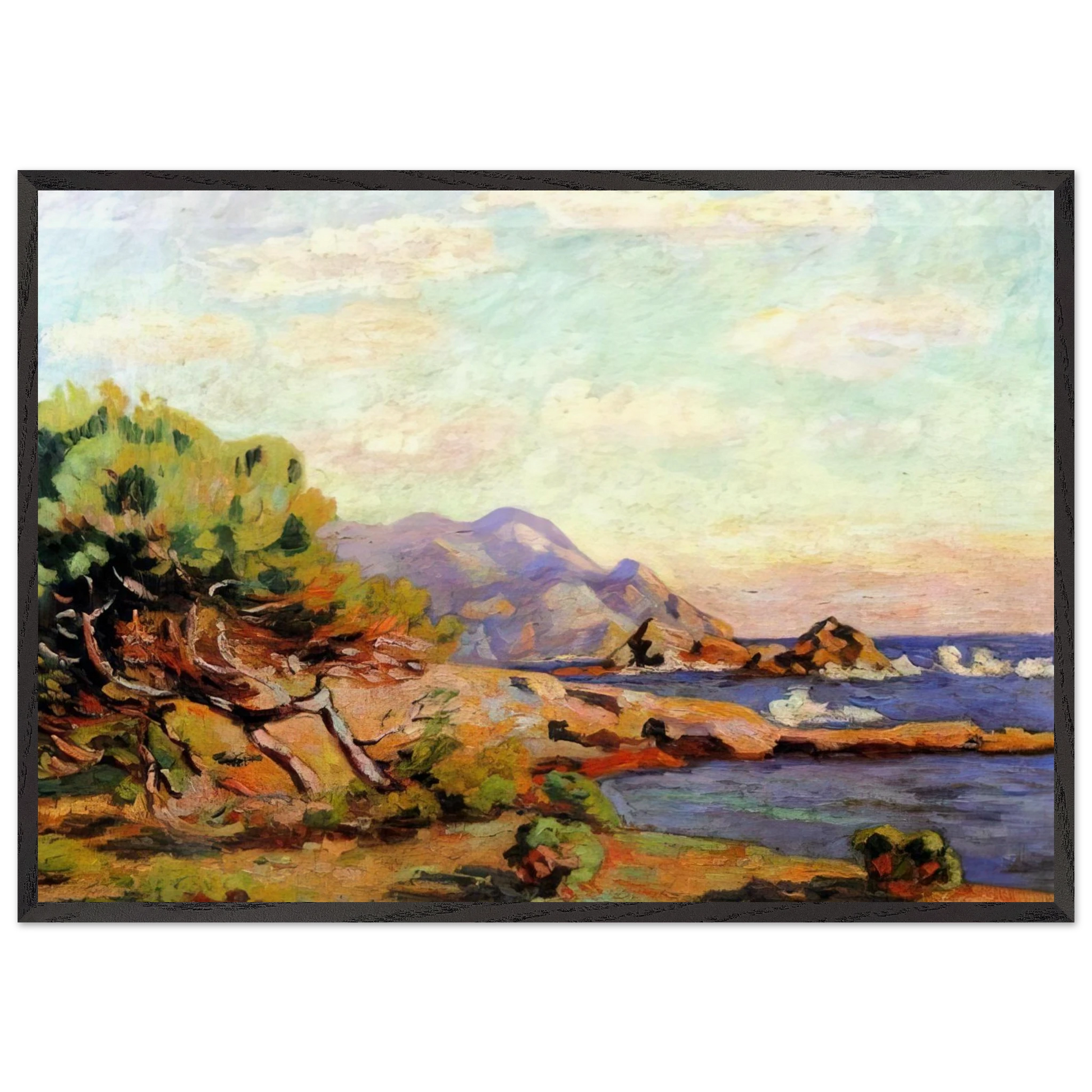 La Pointe du Lou Gaou - 1911 - Armand Guillaumin Framed Art Print – Black Wooden Frame - Default Title - -Framed Art Print