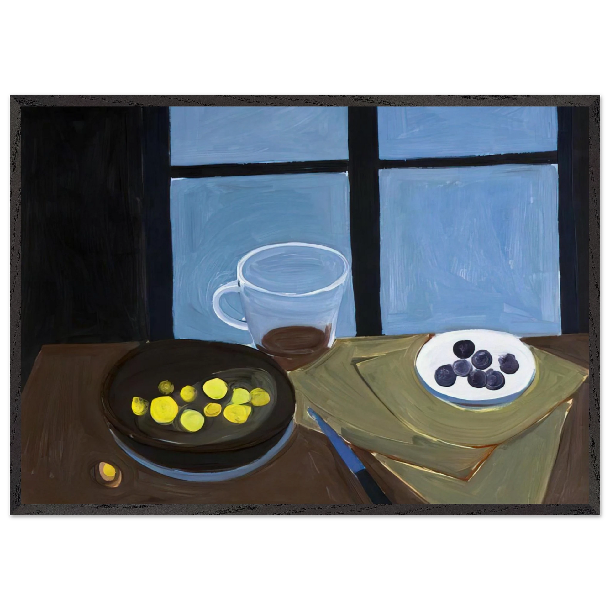 Still Life - 1949 - William Scott Framed Art Print – Black Wooden Frame - Default Title - -Framed Art Print