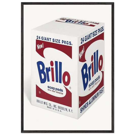 Brillo Soap Pads - Andy Warhol Framed Art Print – Black Wooden Frame - Default Title - -Framed Art Print