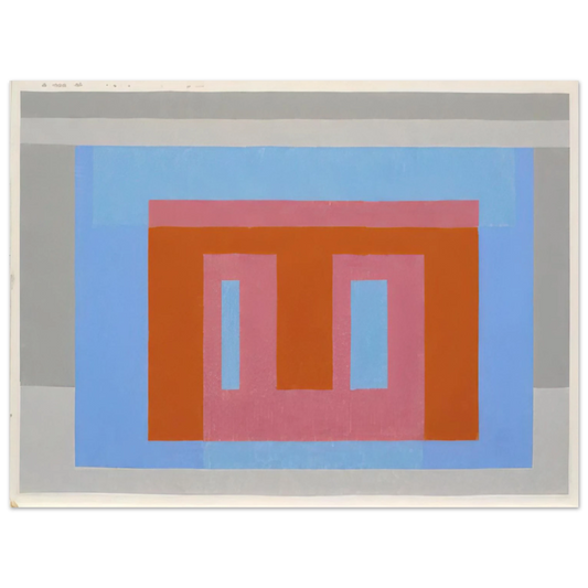 Josef Albers - ADOBE VARIANT LUMINOUS DAY 1952 Fine Art Poster - Default Title