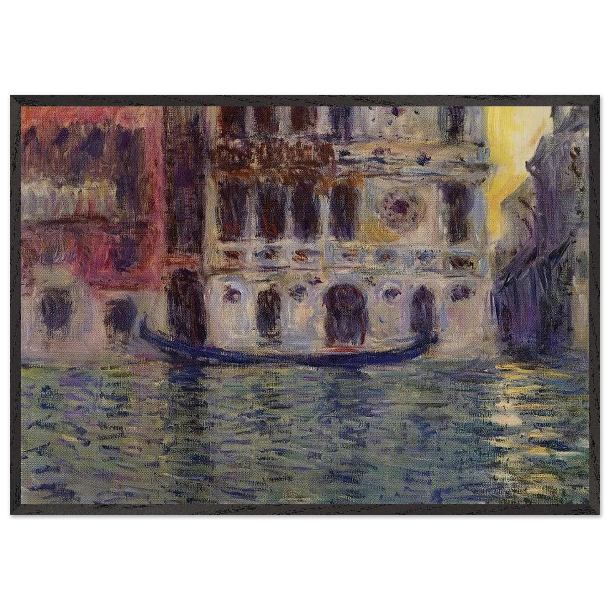 Palazzo Dario 3 - claude monet Framed Art Print – Black Wooden Frame - Default Title - -Framed Art Print