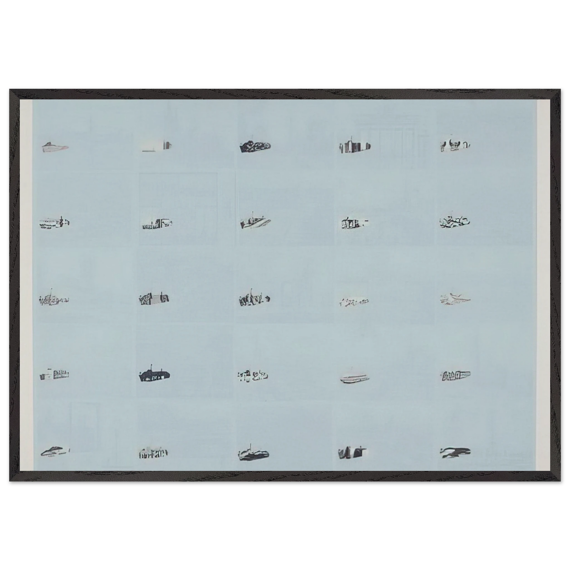 Dusseldorf - 1970 - Dieter Roth Framed Art Print – Black Wooden Frame - Default Title - -Framed Art Print