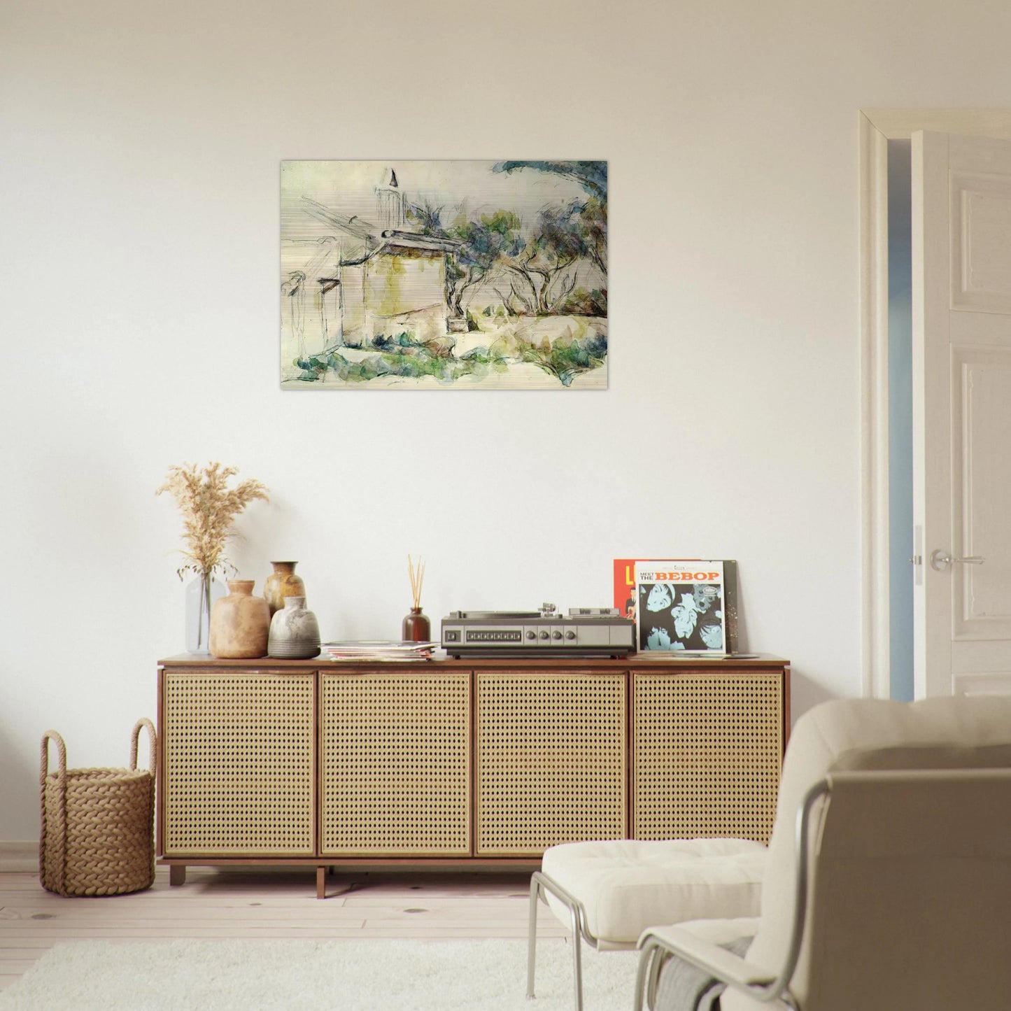 Jourdan's Cottage - Paul Cézanne Brushed Aluminum Print - 70x100 cm / 28x40 inches | Paul Cézanne Aluminum Print | Paul Cézanne Prints