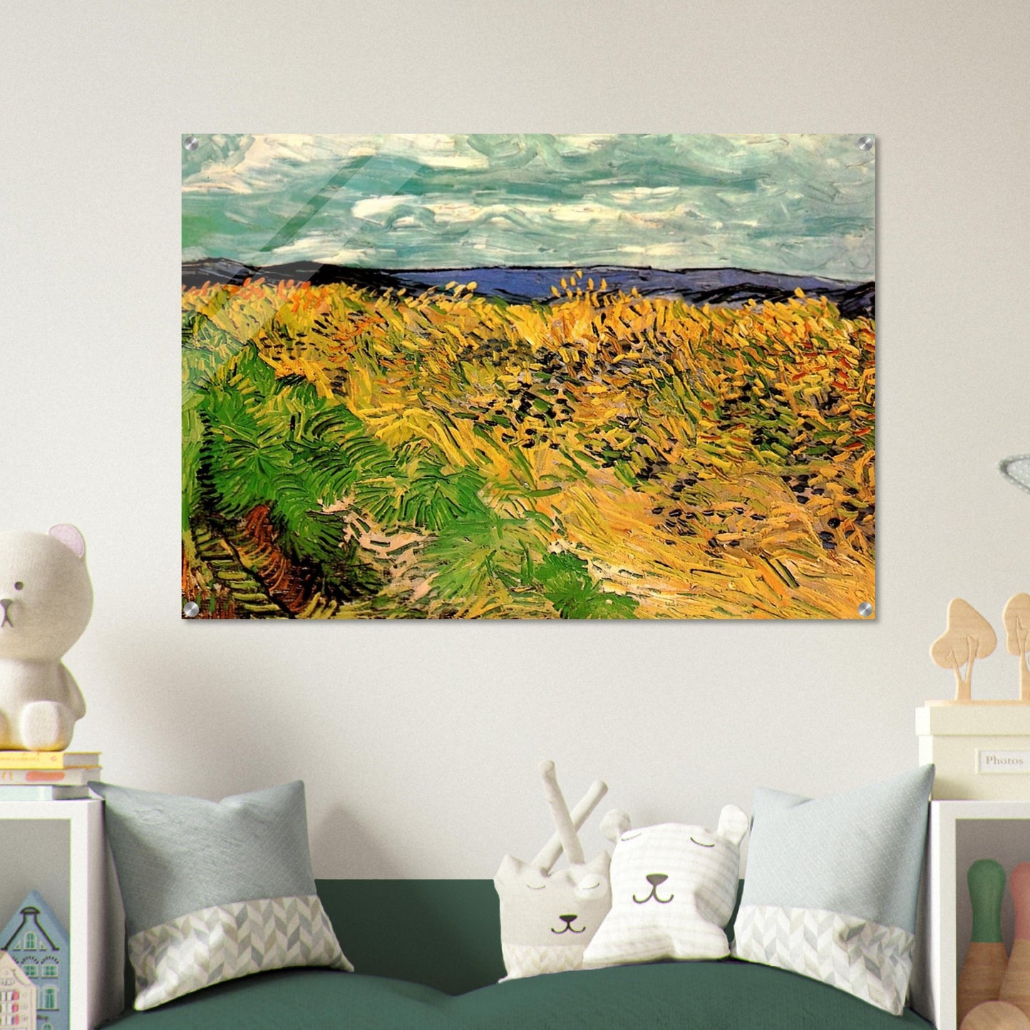 Wheat Field with Cornflowers - Vincent van Gogh Acrylic Print - 70x100 cm / 28x40″ inches