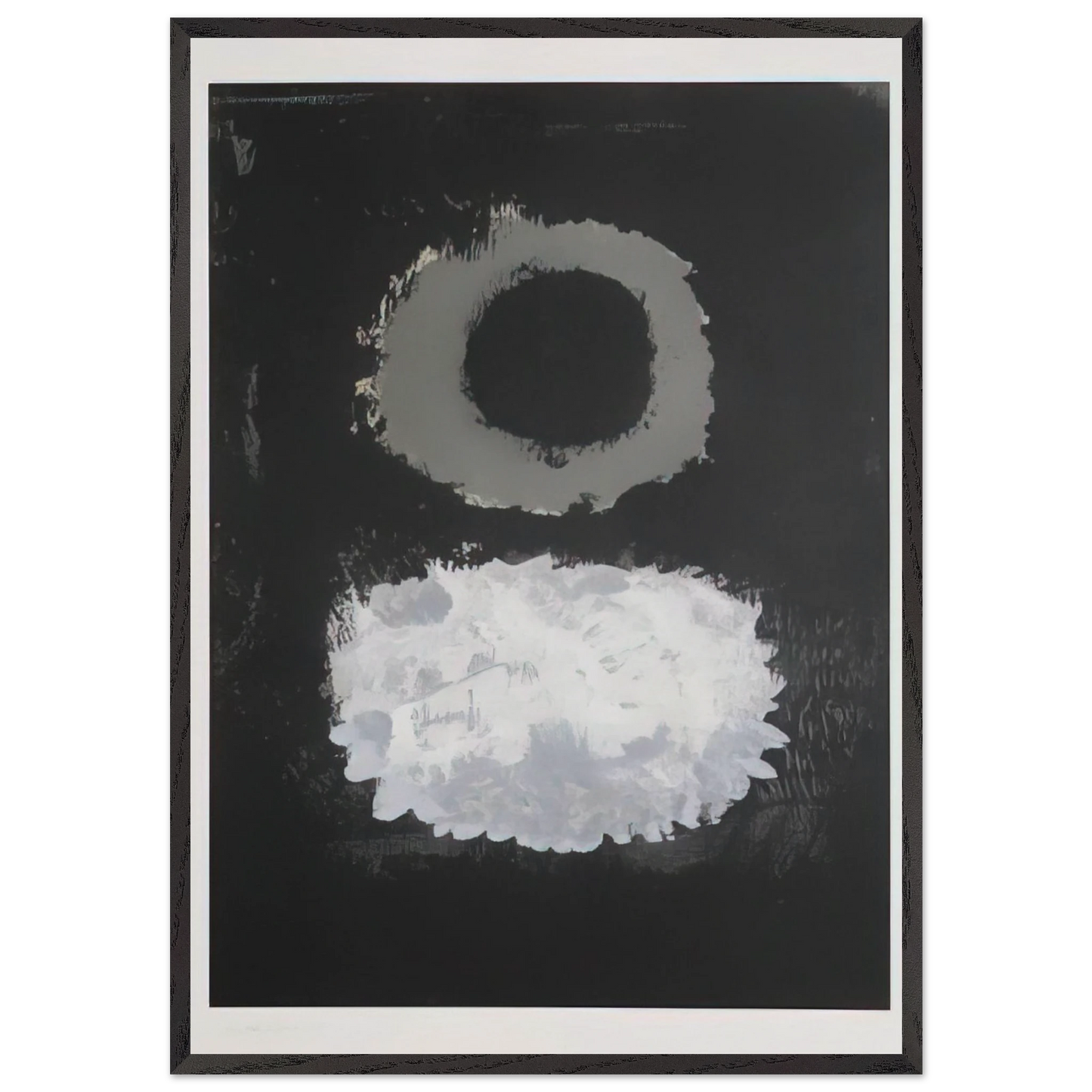 Black Field - 1972 - Adolph Gottlieb Framed Art Print – Black Wooden Frame - Default Title - -Framed Art Print