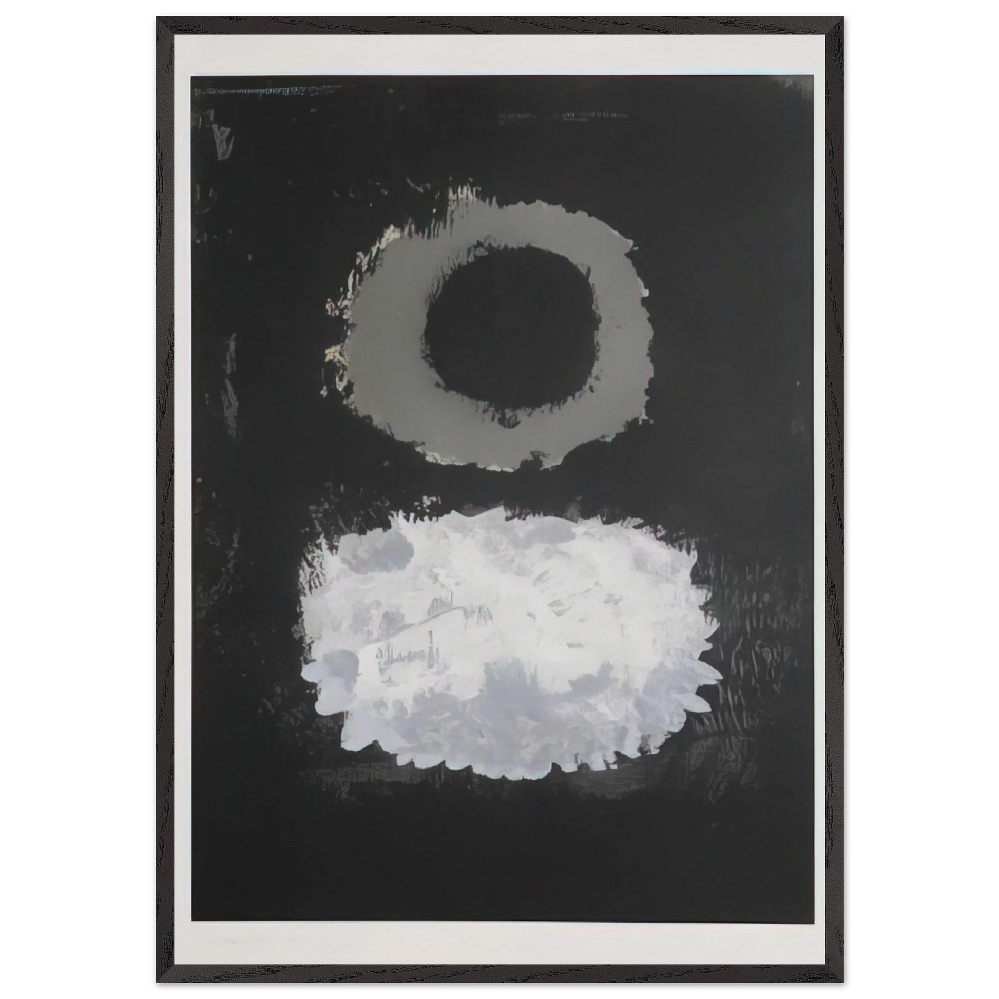 Black Field - 1972 - Adolph Gottlieb Framed Art Print – Black Wooden Frame - Default Title - -Framed Art Print