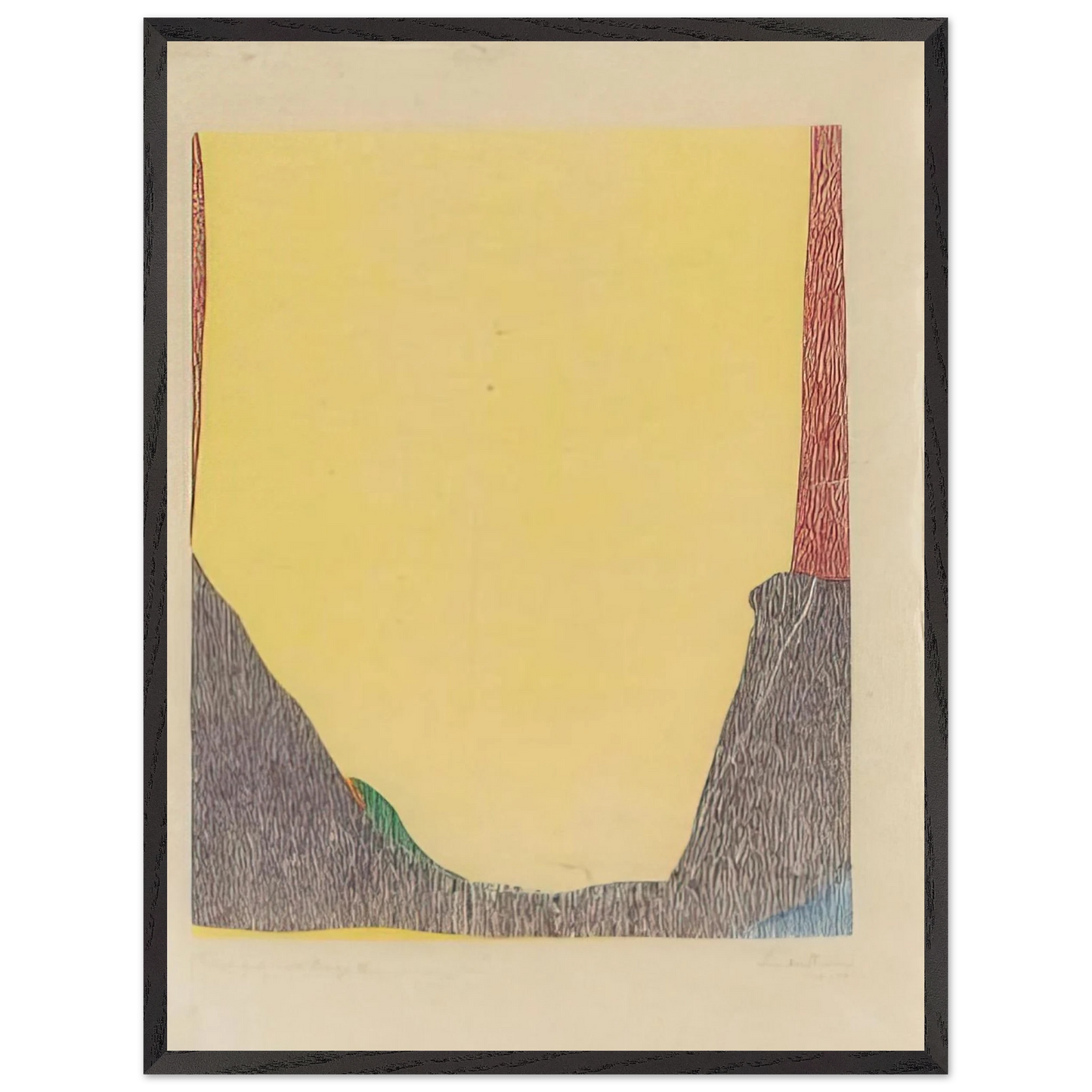 Helen Frankenthaler - East and Beyond - 1973 Wall art - 50x70 cm / 20x28 inches - Premium Wooden Framed Poster With Fine Art Paper - White frame