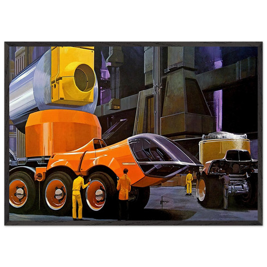 Syd Mead N3 - Syd Mead Framed Art Print – Black Wooden Frame - Default Title - -Framed Art Print
