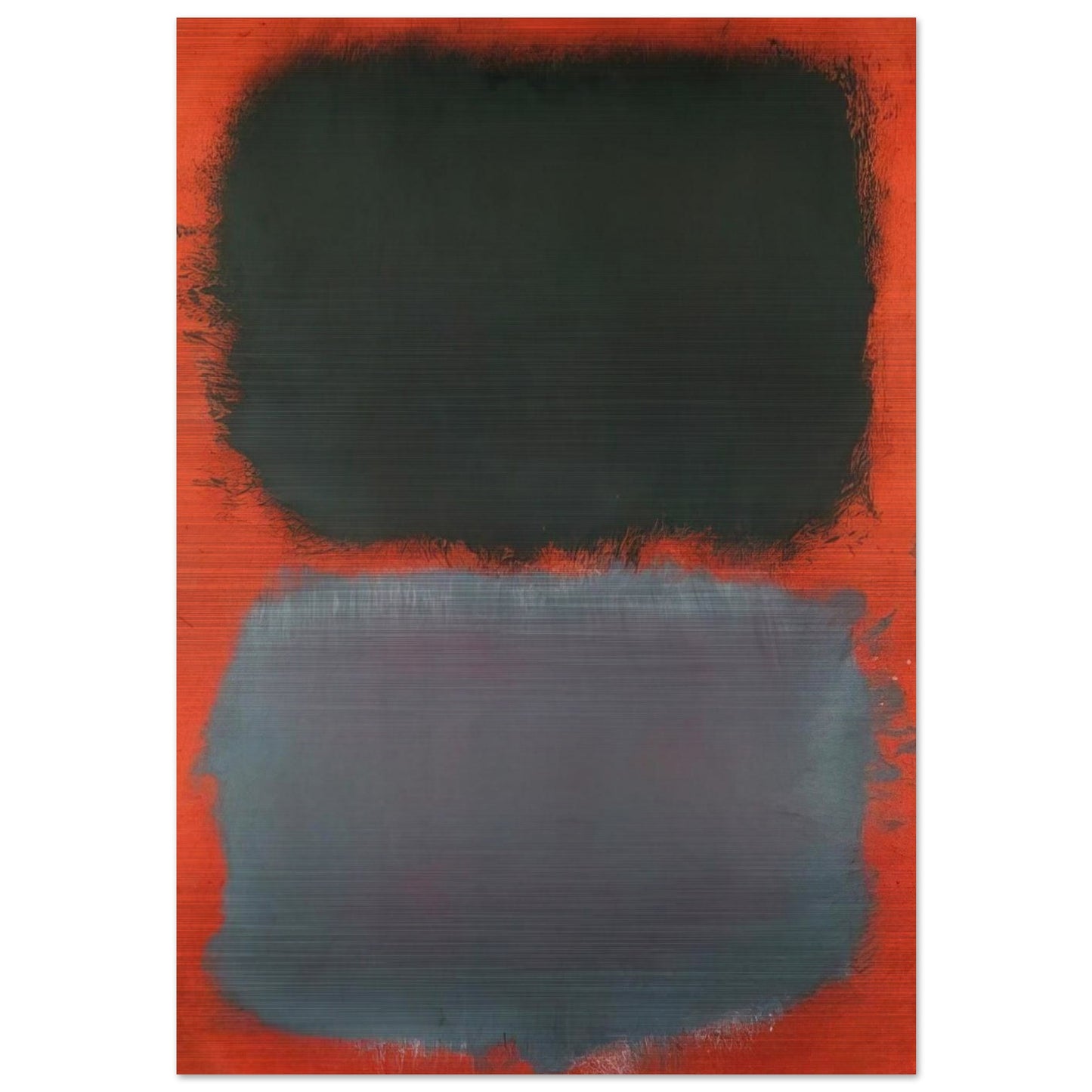 Untitled Gray, Gray on Red - 1968 - Mark Rothko Brushed Aluminum Print - 70x100 cm / 28x40 inches | Mark Rothko Aluminum Print | Mark Rothko Prints