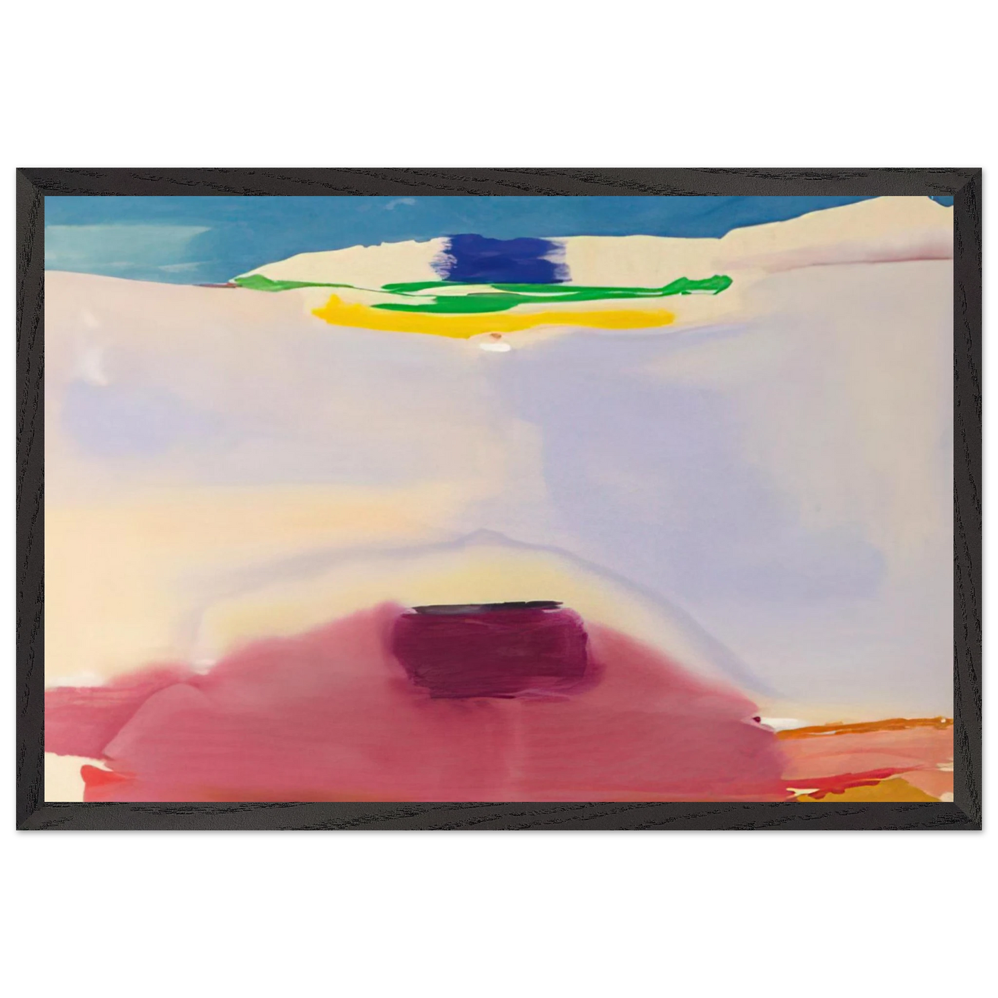 Helen Frankenthaler - Leveling - 1973 Wall art - 15x20 cm / 6x8 inches - Premium Wooden Framed Poster With Fine Art Paper - Black frame