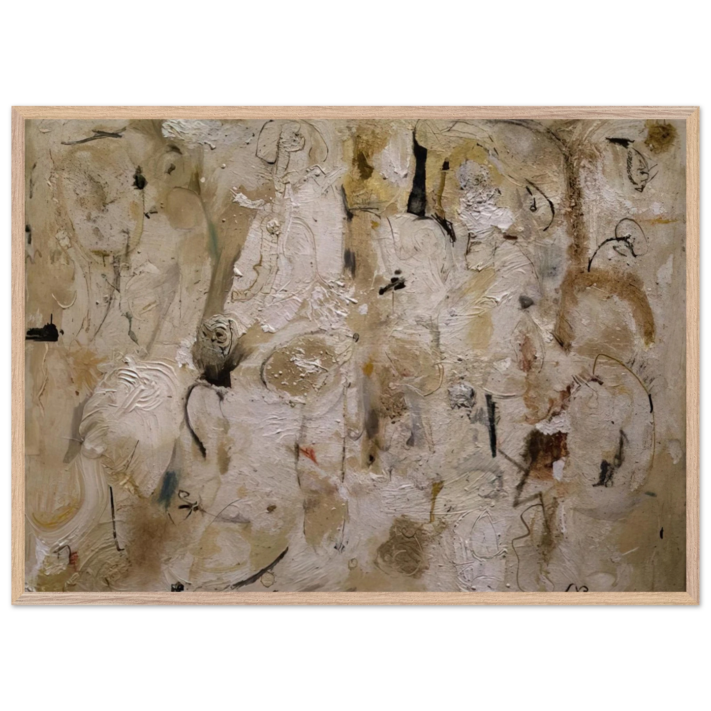 Helen Frankenthaler - Painted on 21st Street - 1951 Wall art - 45x60 cm / 18x24 inches - Premium Wooden Framed Poster With Fine Art Paper - Wood frame