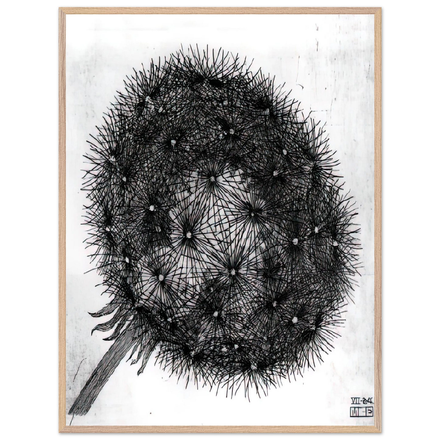 MC Escher - BLOWBALL I Wall Art - 30x40 cm / 12x16 inches - Premium Wooden Framed Poster With Fine Art Paper - Black frame