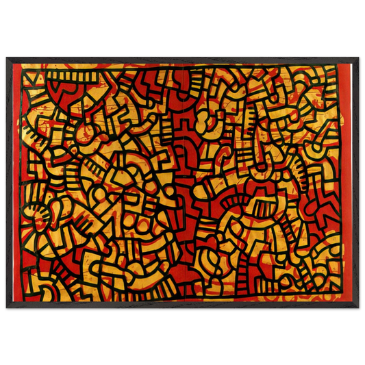 UNTITLED 1979 N3 - Keith Haring Framed Art Print – Black Wooden Frame - Default Title - -Framed Art Print