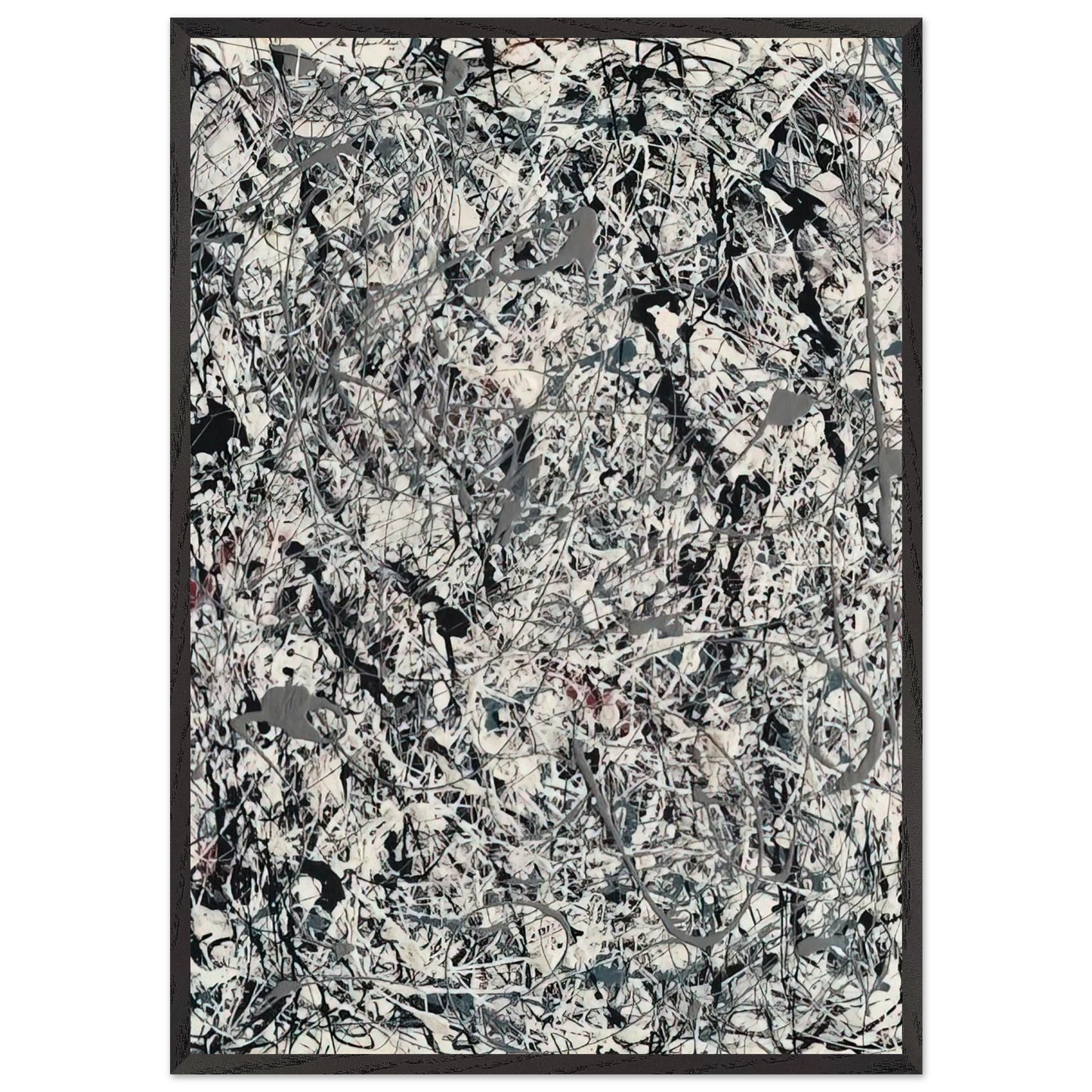 NUMBER 19 1948 - Jackson Pollock Framed Art Print – Black Wooden Frame - Default Title - -Framed Art Print