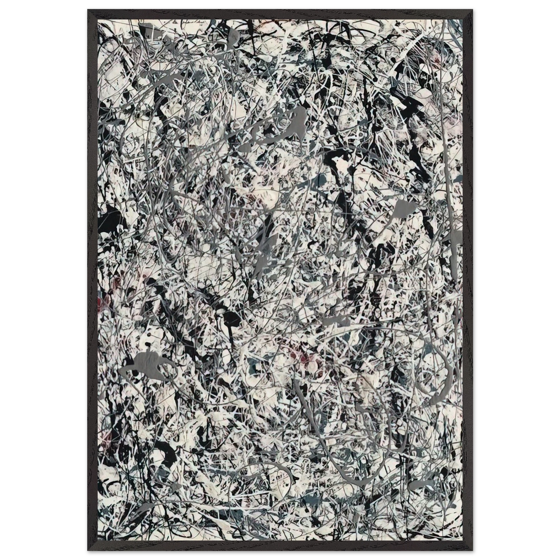 NUMBER 19 1948 - Jackson Pollock Framed Art Print – Black Wooden Frame - Default Title - -Framed Art Print