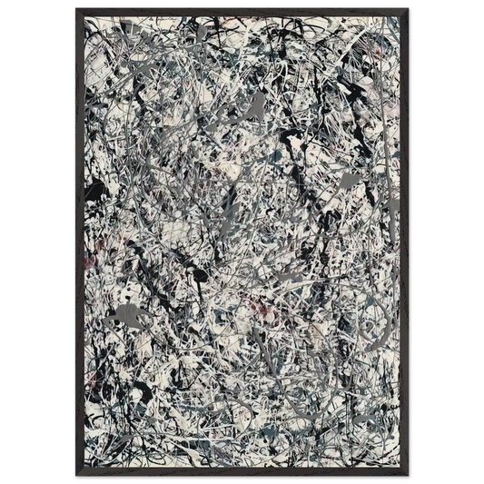 NUMBER 19 1948 - Jackson Pollock Framed Art Print – Black Wooden Frame - Default Title - -Framed Art Print