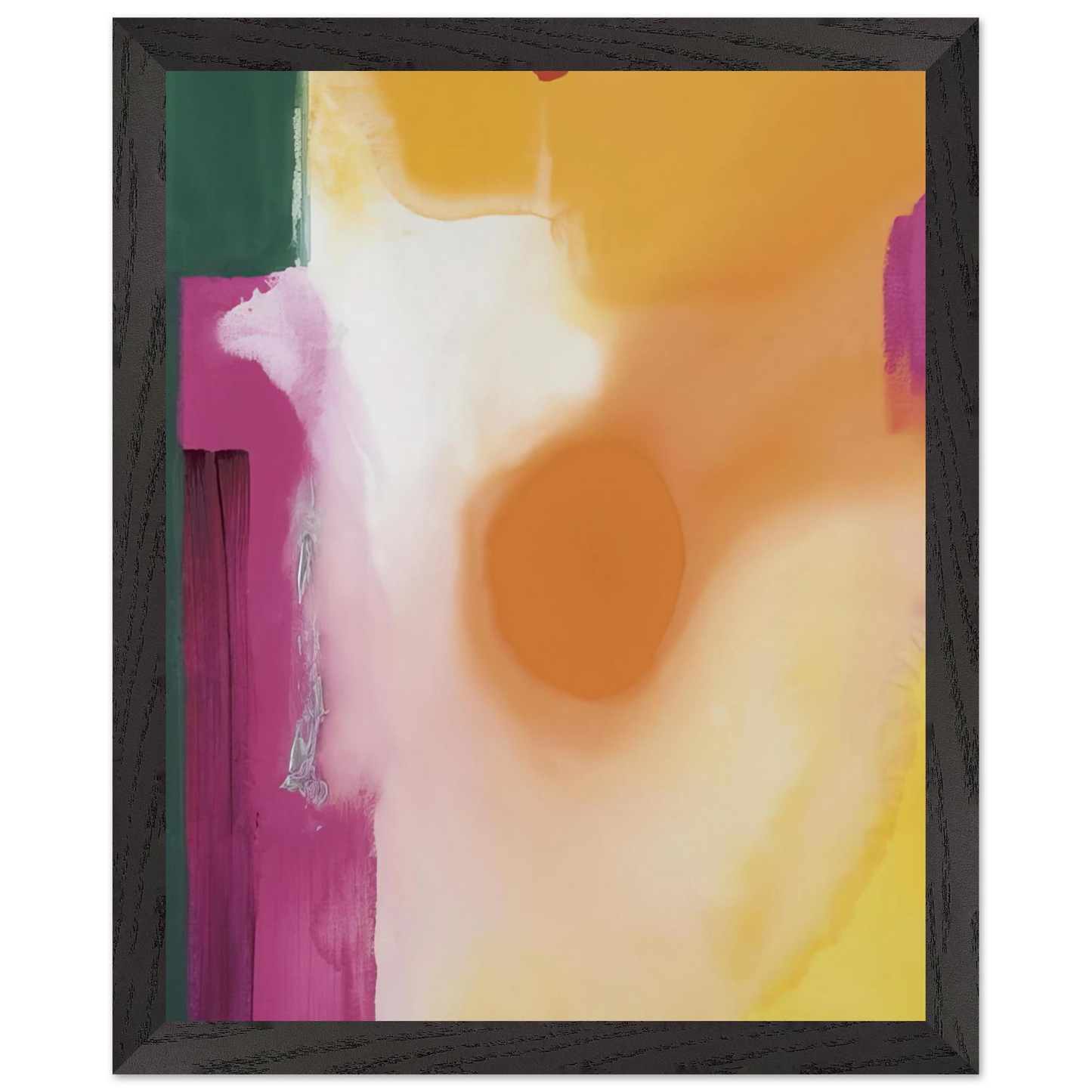 Helen Frankenthaler - Bullseye - 1989 Wall art - 30x45 cm / 12x18 inches - Premium Wooden Framed Poster With Fine Art Paper - Wood frame