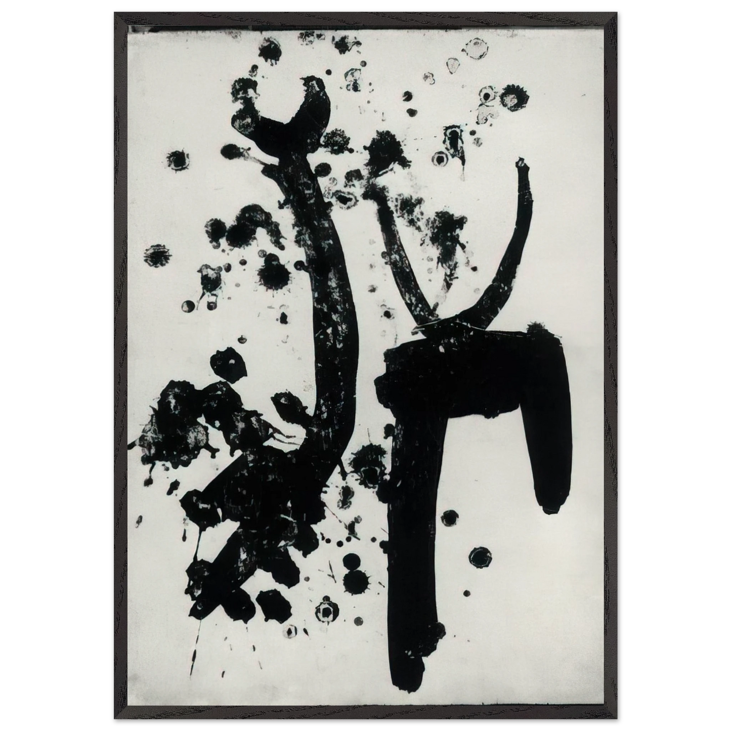 Untitled T1938-31 - 1938 - Hans Hartung Framed Art Print – Black Wooden Frame - Default Title - -Framed Art Print