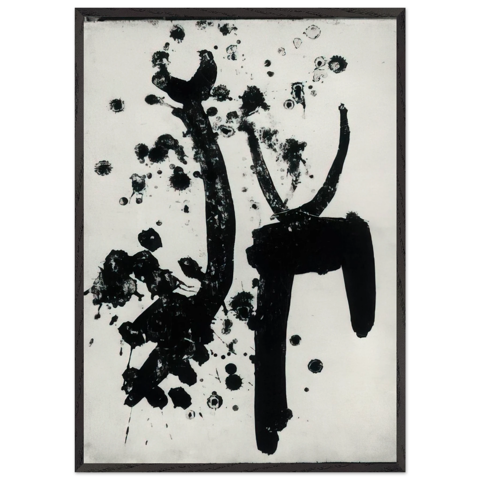 Untitled T1938-31 - 1938 - Hans Hartung Framed Art Print – Black Wooden Frame - Default Title - -Framed Art Print