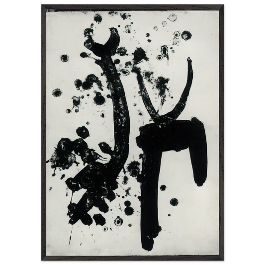 Untitled T1938-31 - 1938 - Hans Hartung Framed Art Print – Black Wooden Frame - Default Title - -Framed Art Print