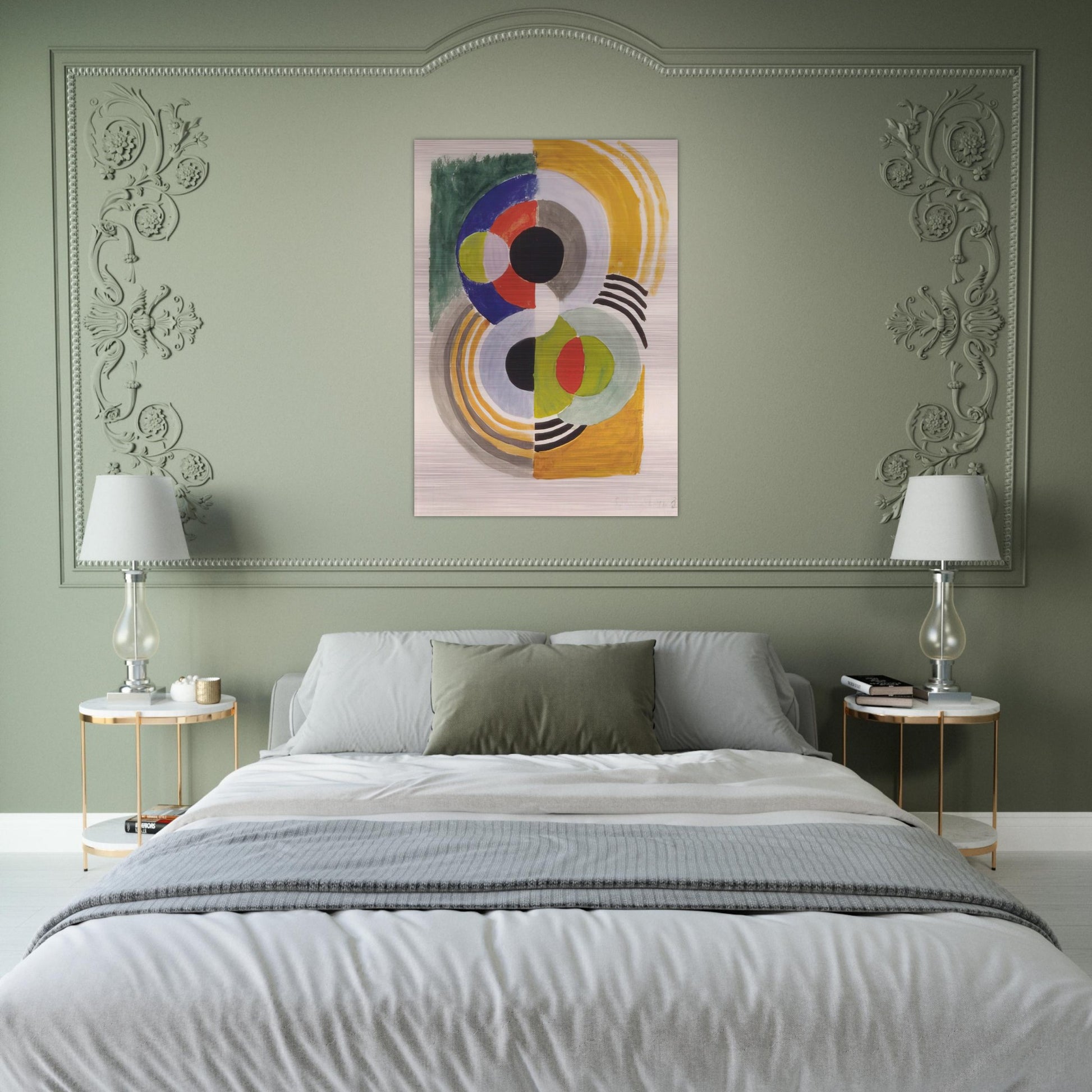 COMPOSITION WITH DISCS - Sonia Delaunay Brushed Aluminum Print - 70x100 cm / 28x40 inches | Sonia Delaunay Aluminum Print | Sonia Delaunay Prints