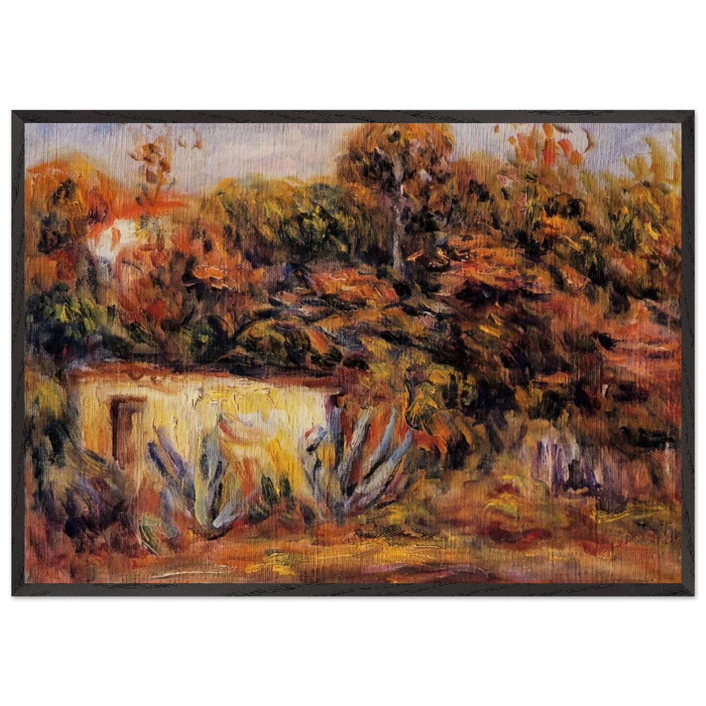 Cabin with Aloe Plants - Pierre-Auguste Renoir Framed Art Print – Black Wooden Frame - Default Title - -Framed Art Print