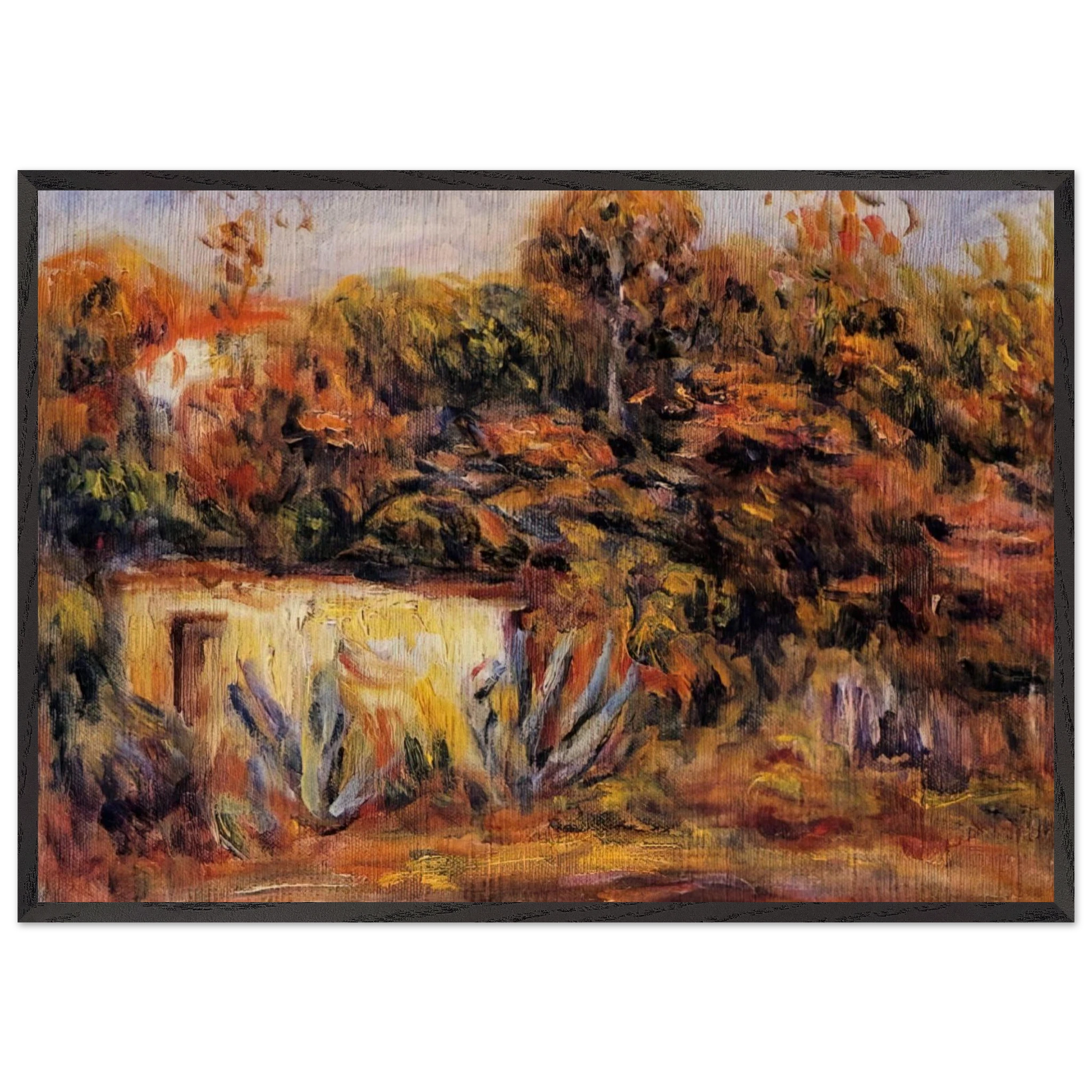 Cabin with Aloe Plants - Pierre-Auguste Renoir Framed Art Print – Black Wooden Frame - Default Title - -Framed Art Print