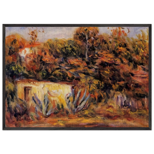 Cabin with Aloe Plants - Pierre-Auguste Renoir 70x100 cm / 28x40 inches Framed Art Print – Black Wooden Frame